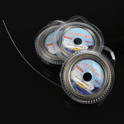 NGB 10M Anti Bite Stainles Steel Wire Fishing Line 7 Strands Leash For Fishing Accessories 10LB 20LB 50LB 60LB 70LB 120LB