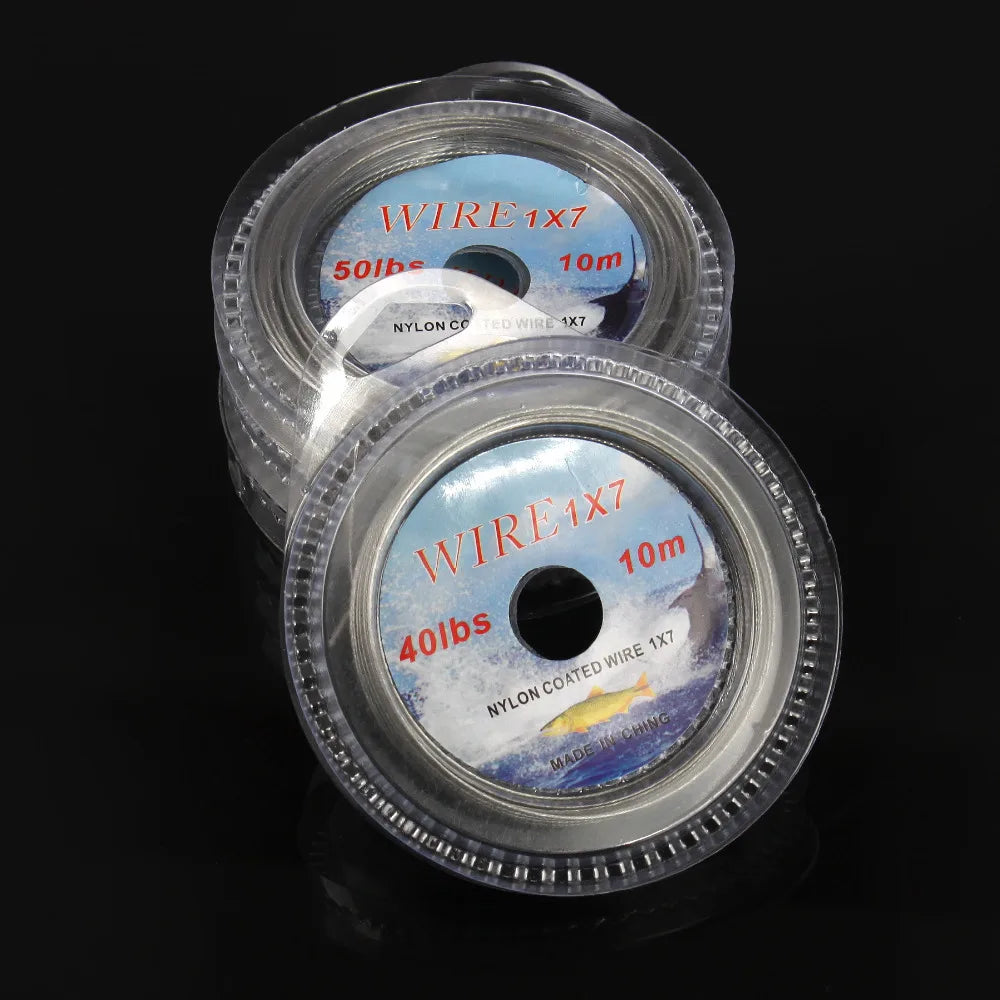 NGB 10M Anti Bite Stainles Steel Wire Fishing Line 7 Strands Leash For Fishing Accessories 10LB 20LB 50LB 60LB 70LB 120LB