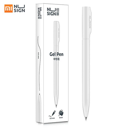 NUSIGN 0.5MM Frosted Neutral Gel Pen Turning Core Black Signature Pen Writing Stationery Students Office Supplies