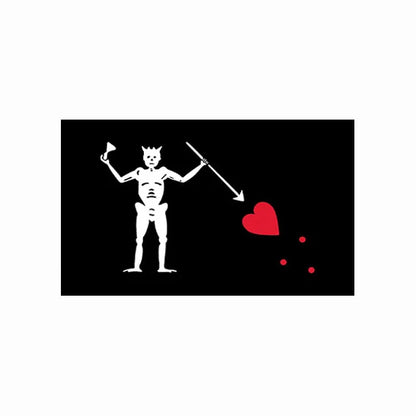 Johnin 90*150cm Black Beard Blackbeard Edward Teach Pirate Flag
