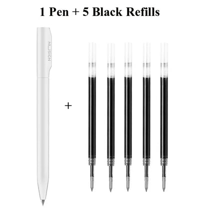 NUSIGN 0.5MM Frosted Neutral Gel Pen Turning Core Black Signature Pen Writing Stationery Students Office Supplies