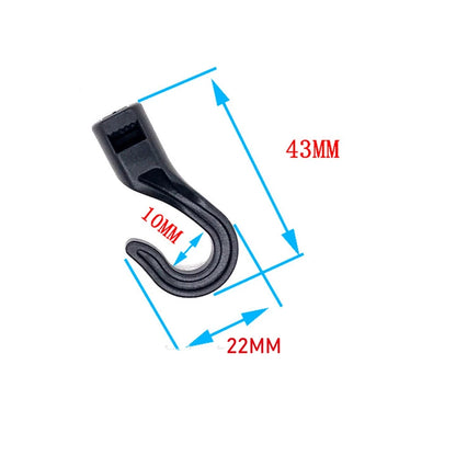 5PCS Heavy-Duty Plastic Open End Cord Hooks Snap Boats Kayak Rope Buckle Tent Hook Bungee Cord Straps Outdoor Camping Tools