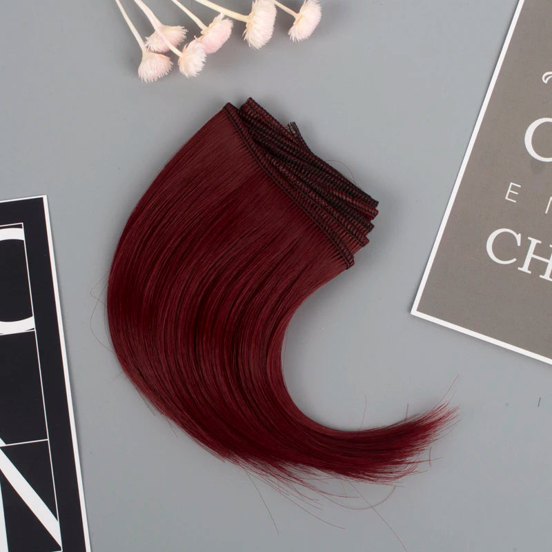 New 10cm DIY Hairline big roll big buckle dark button Tresses Doll Wig Material Hair Wig For 1/3 1/4 BJD Doll Accessories toys