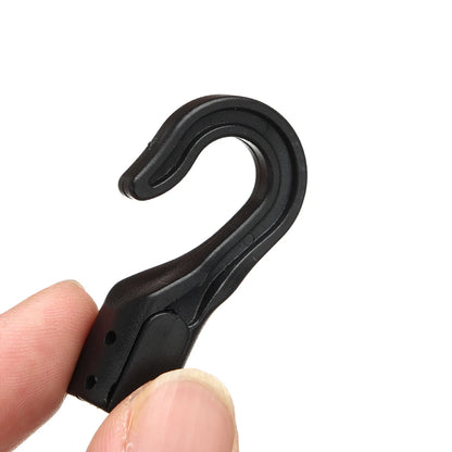 5/10PCS Black Plastic Rope Buckle Open End Cord Straps Hooks Snap Camping Tent Hook Boat Kayak Elastic Ropes Buckles Accessories