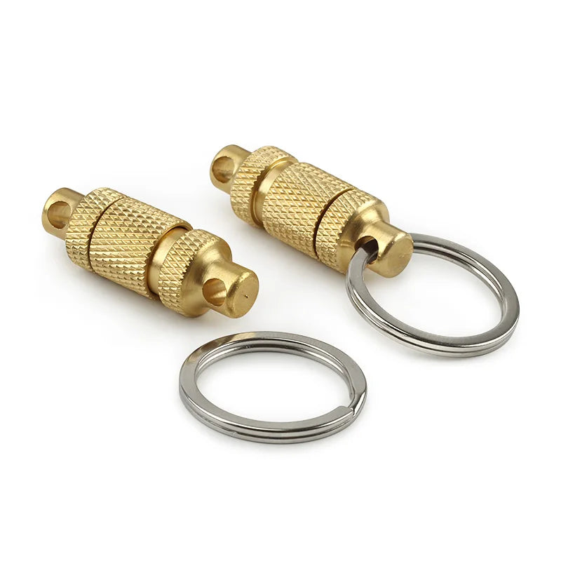 Quick Detach Quick Buckle Outdoor Tactical Backpack EDC Brass Key Ring Keychain Outdoor Tools