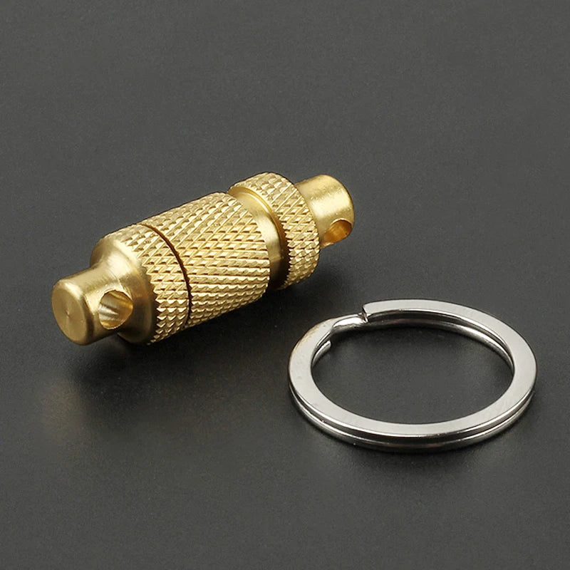 Quick Detach Quick Buckle Outdoor Tactical Backpack EDC Brass Key Ring Keychain Outdoor Tools