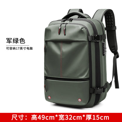Men's Travel Vacuum Backpack Large Capacity Business Multifunctional Computer Bag TPU Material with Air vacuum