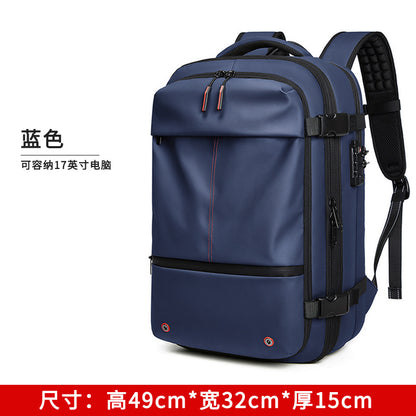 Men's Travel Vacuum Backpack Large Capacity Business Multifunctional Computer Bag TPU Material with Air vacuum