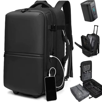 Airback backpack, vacuum compression backpack, invisible tug backpack, business trip, travel trolley case 24 inches