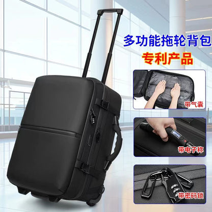 Airback backpack, vacuum compression backpack, invisible tug backpack, business trip, travel trolley case 24 inches