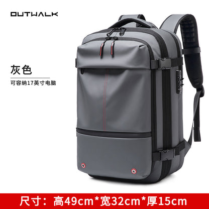 Men's Travel Vacuum Backpack Large Capacity Business Multifunctional Computer Bag TPU Material with Air vacuum