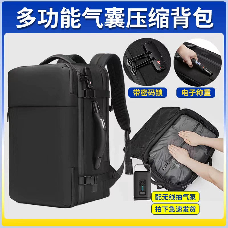Airback backpack, vacuum compression backpack, invisible tug backpack, business trip, travel trolley case 24 inches
