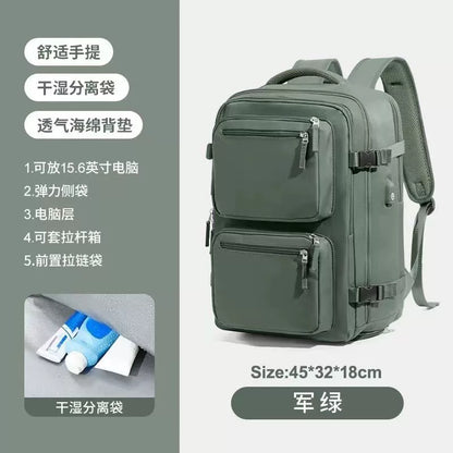 Vacuum compression travel backpack lightweight large capacity men's backpack duffel bag outdoor mountaineering business trip computer schoolbag female