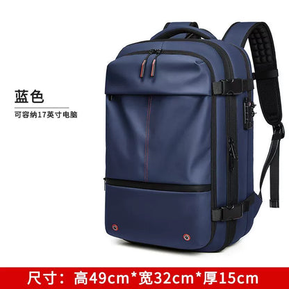 Vacuum compression backpack women's large-capacity wet and dry separation commuter travel bag can be boarded and expanded to a backpack