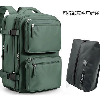 Vacuum compression travel backpack lightweight large capacity men's backpack duffel bag outdoor mountaineering business trip computer schoolbag female