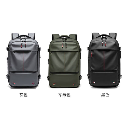 Men's Travel Vacuum Backpack Large Capacity Business Multifunctional Computer Bag TPU Material with Air vacuum