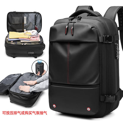 Men's Travel Vacuum Backpack Large Capacity Business Multifunctional Computer Bag TPU Material with Air vacuum