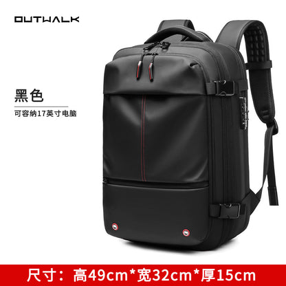 Men's Travel Vacuum Backpack Large Capacity Business Multifunctional Computer Bag TPU Material with Air vacuum