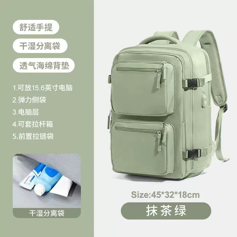 Vacuum compression travel backpack lightweight large capacity men's backpack duffel bag outdoor mountaineering business trip computer schoolbag female