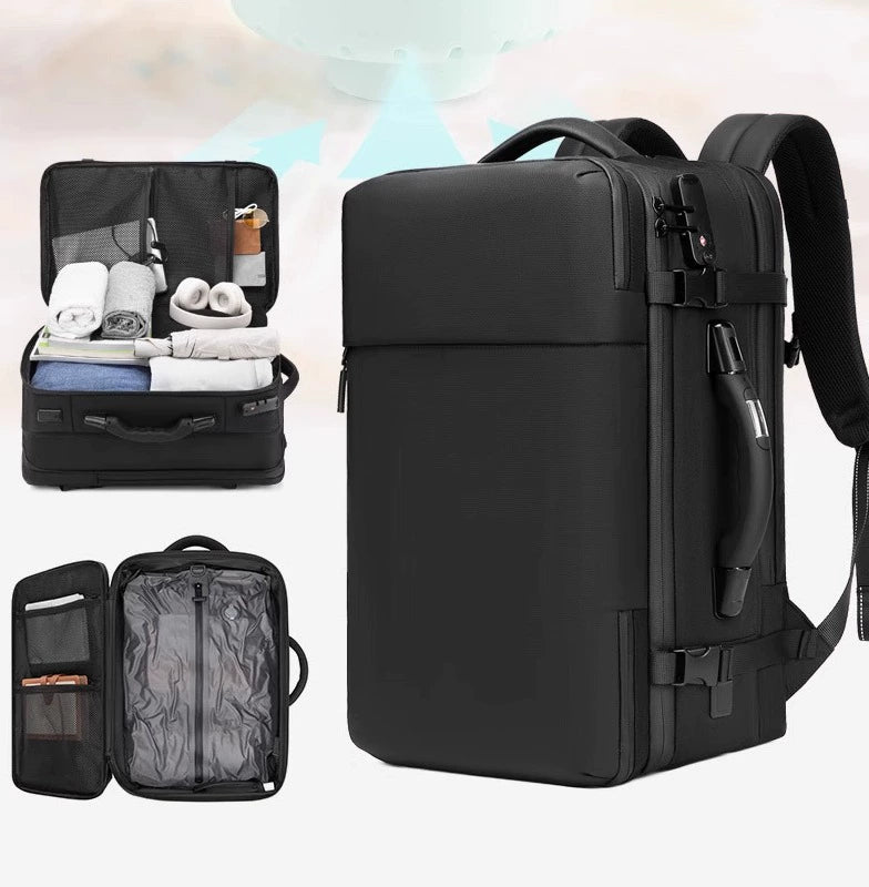 Airback vacuum compression backpack multifunctional anti-theft travel backpack hand handle waterproof computer bag