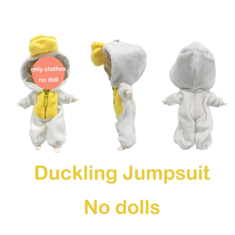 Kawaii Pocket Mini BJD Doll 10Cm Ob11 Dolls Clothes Outfit Dress Surprise 1/12 Baby Bjd Dolls Figure Toys Accesso for Girls Gift