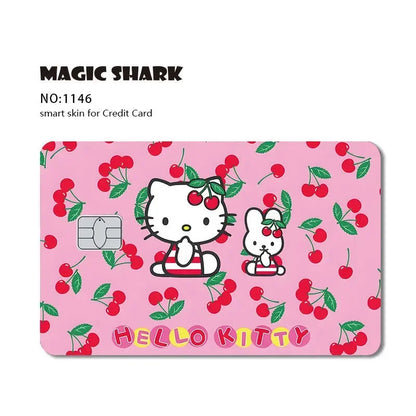 2025 New Arrival Cute Hello Kitty Frog Matte Front Side PVC Sticker Skin Film Cover for Debit Credit Card