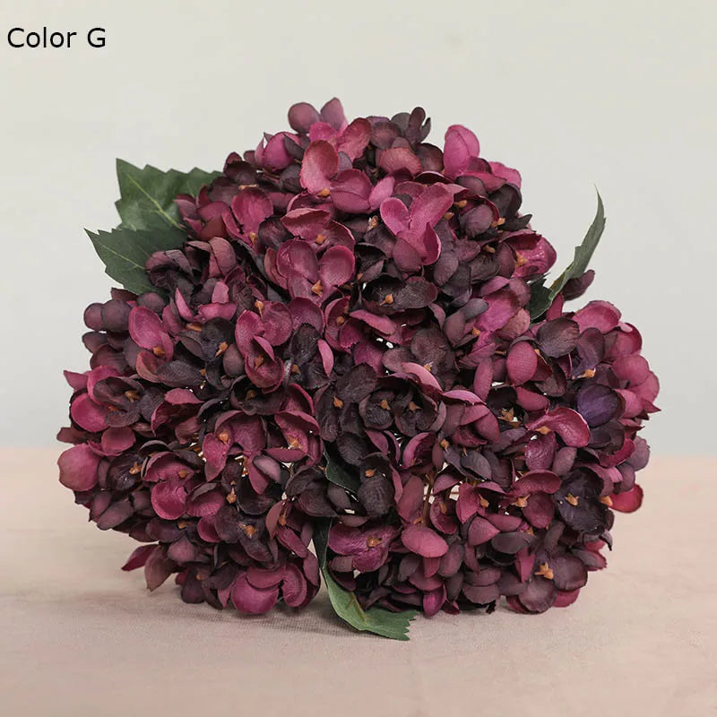 3Pcs/lot Hydrangea Autumn Fall Party fake Flowers Wedding Decoration Mariage flores artificiales Vase decor