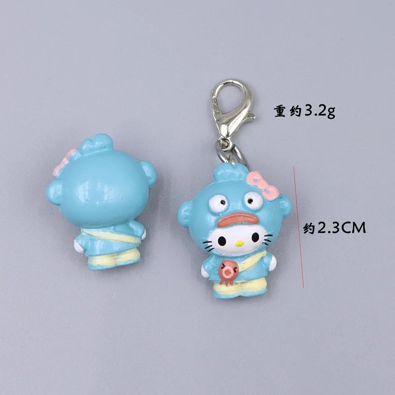 Kawaii Hello Kitty Toy Cute Anime Cat Keychain Backpack Phone Case Decoration Cartoon Festival Gift Women Accessories Wholesale