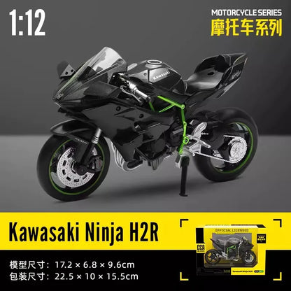 MSZ CCA 1:12 BMW R1250GS S1000R with base alloy die-cast car motorcycle model, toy gift giving, die-cast static motorcycle model