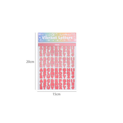 2Style 8Pcs/pack vibrant letters waterproof PET cut film handbook stickers English handbook material painting creative stickers