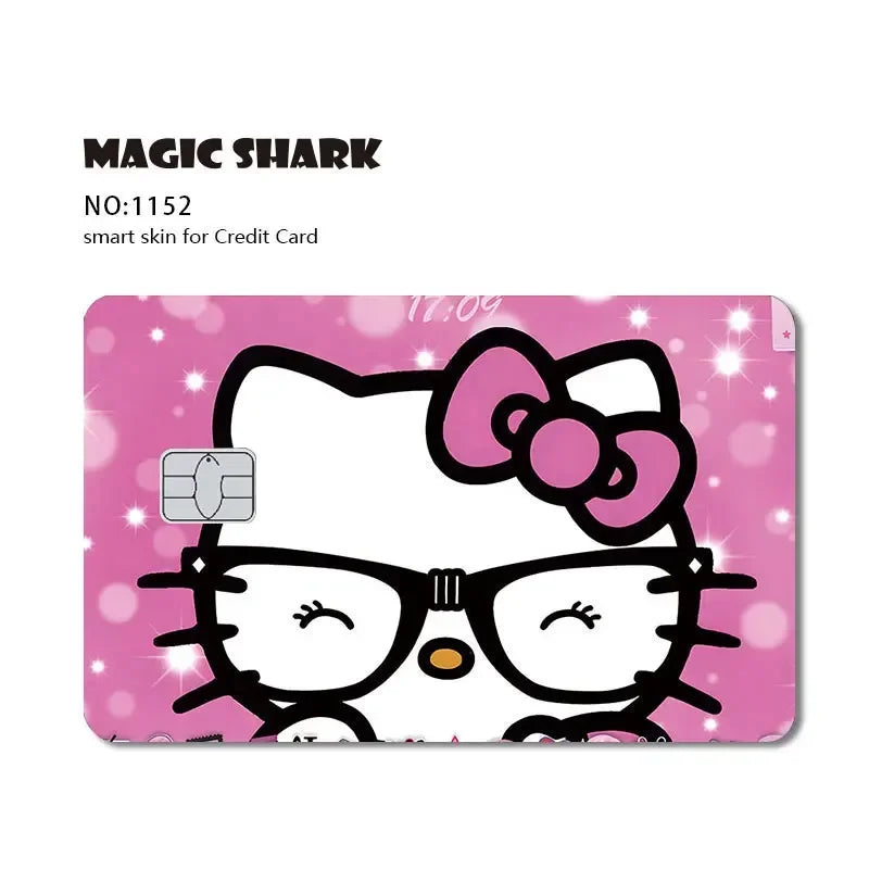 2025 New Arrival Cute Hello Kitty Frog Matte Front Side PVC Sticker Skin Film Cover for Debit Credit Card