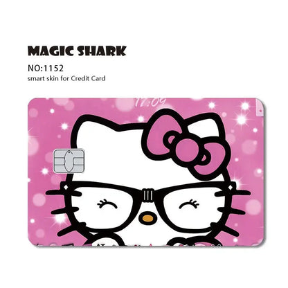2025 New Arrival Cute Hello Kitty Frog Matte Front Side PVC Sticker Skin Film Cover for Debit Credit Card