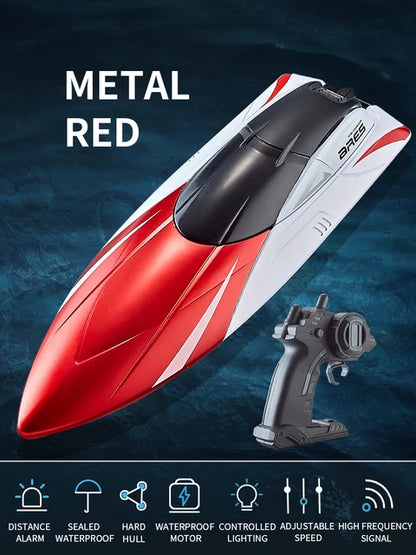 New 2.4G RC Boat 15km/h Dual Motor Waterproof High-speed Boat Summer Outdoore Water Remote Control Ship Toys Gift for Boys Girls