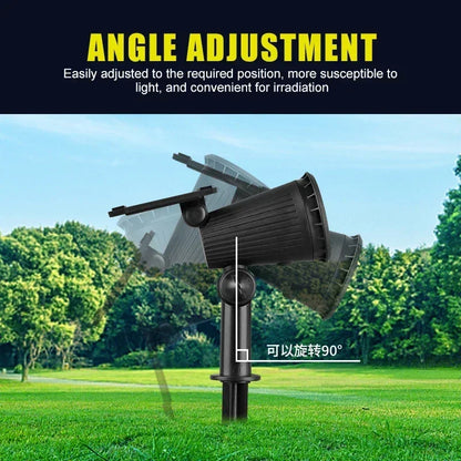 1~4Pack Solar Light Outdoor Adjustable 9LED Spotlight In-Ground Waterproof Solar Powered Lawn Lamp for Landscape Decoration