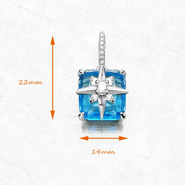 Star Blue Stone Pendant Europe Accessories Brand New Fashion Jewelry Trendy Gift for Women