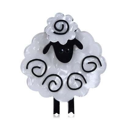 handmade fashion animal accessories acrylic cartoon sheep brooch clothing bag accessories
