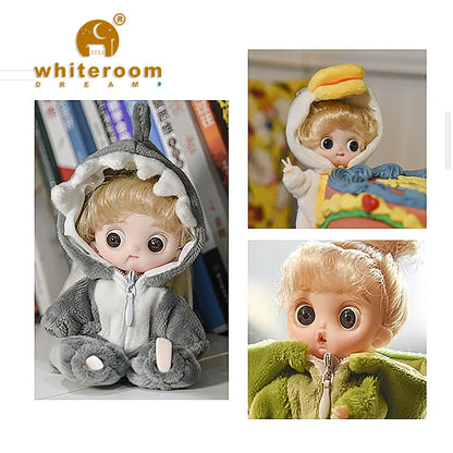 Kawaii Pocket Mini BJD Doll 10Cm Ob11 Dolls Clothes Outfit Dress Surprise 1/12 Baby Bjd Dolls Figure Toys Accesso for Girls Gift