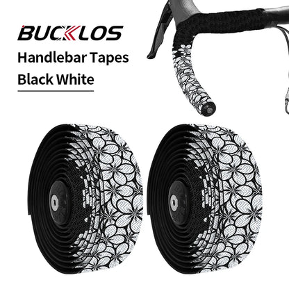 BUCKLOS Road Bike Handlebar Tape EVA+PU Non-slip Shock Absorption Handlebar Tape Flower Bar Tape Waterproof Bycicle Accessories