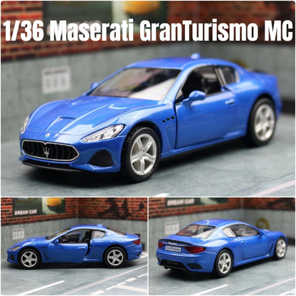 1/36 Maserati GranTurismo MC Super Sport Toy Car Model For Children RMZ CiTY Diecast Miniature Pull Back Collection Gift Kid Boy