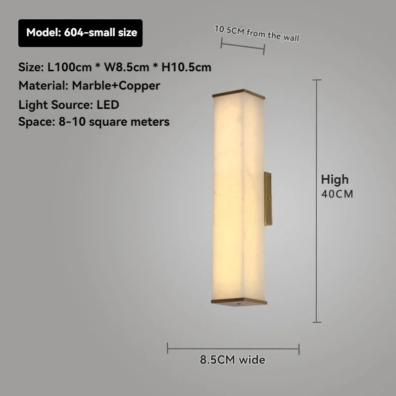 Artpad Designer Marble Wall Lamp for Living Room Hallway Stairs Bedroom Dining Room Copper Ambient Alabaster Wall Lighting