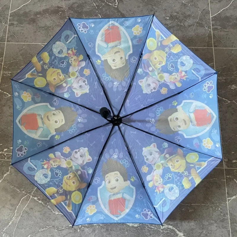 PAW Patrol Umbrellas for Children Cartoon Manual Umbrella Rain Gear Accessories Kawaii Chase Folding Umbrellas Boys Girls Gifts