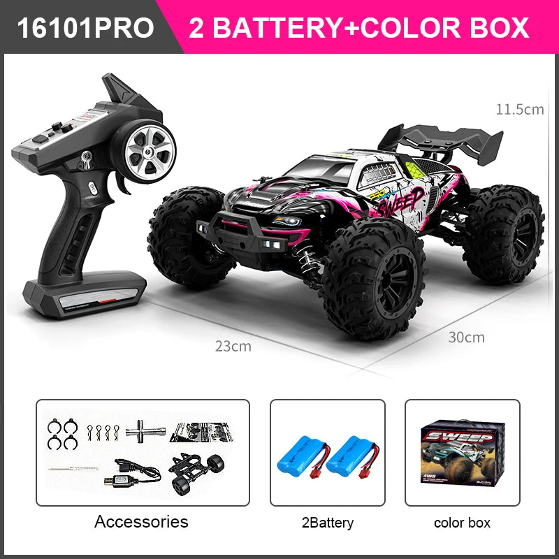 New High Speed RC Car 4WD Off Road Vehicle 70KM/H Brushless Motor Professional Drift Truck for Kids Remote Control Toys