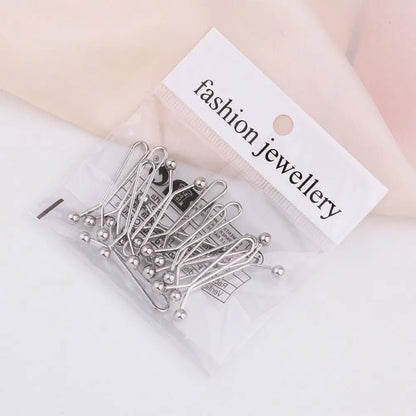 12pcs U-shaped Headscarf Pearl Pins for Women Shawl Bandana Brooch Headscarves Clips Hijab Pins