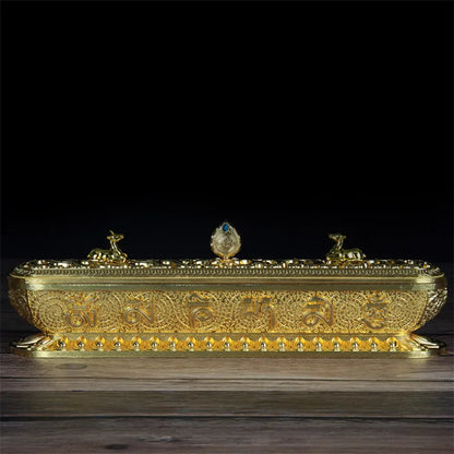 Antique Handmade Copper Tibet Incense Burner Incense Stick Holder Zen Buddhist Teahouse Home Office Decoration Crafts Ornaments