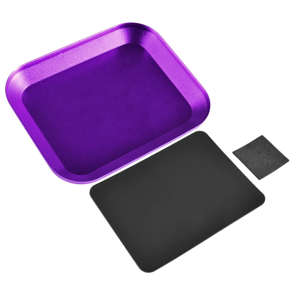 9IMOD RC Screw Tray with Magnetic Pad Aluminium Alloy Magnet Screws Disk Storage Plate for RC Airplane Car Boat Repair Tool