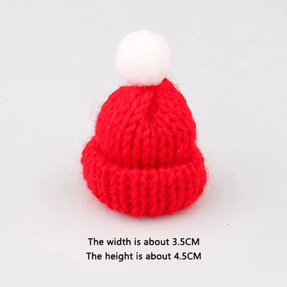 5PCS/lot Mini Handmade Small Knitting Hat For DIY Dolls Decoration Phone Case Decoration 3.5CM