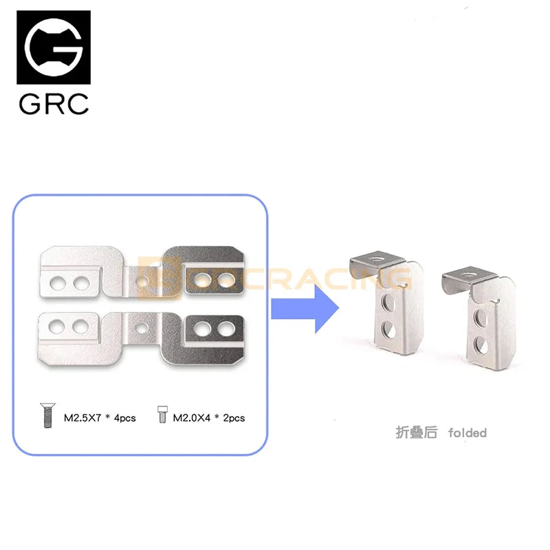 GRC G157MW/Y RC Car 1/8 1/10 Fog Light 17mm Rectangular Spot Light with Lampshade Simulation Off-road Exploration Headlight