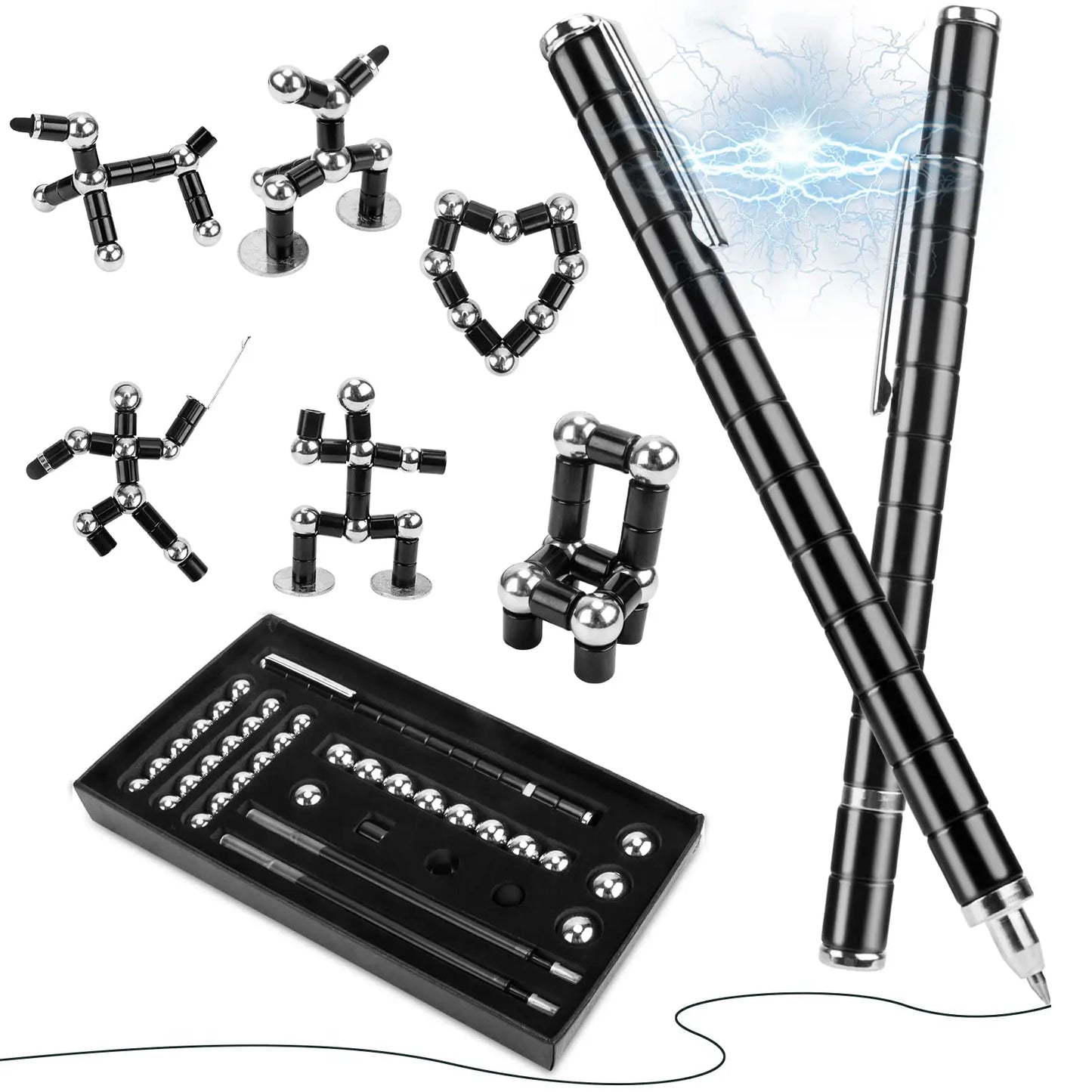 Magnetic Fidget Pen DIY Magnet Fidgi Pen Multifunctional Deformable Magnet Writing Ballpoint Toy Pen, Best Gift for Friends