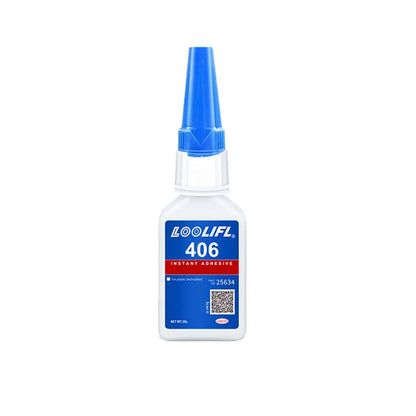 LOOLIFL 406 Instant Glue, Cyanoacrylate, Super Glue, 5 seconds fast drying, for toys crafts shoes paper fast repair,1-3pcs，20ml