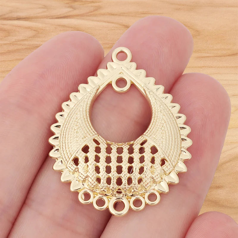 10 Pieces Tibetan Silver Bohemia Boho Water Drop Chandelier Multi Strand Connector Charms Pendants for Earrings Jewellery Making